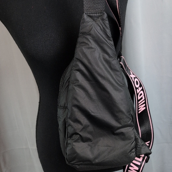 Wildfox Black Crossbody Bag with Pink Details - Picture 6 of 11